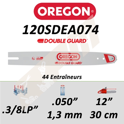 Guide de tronçonneuse OREGON 120SDEA074 3/8LP 1.3 mm 30 cm