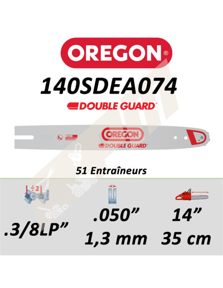 Guide de tronçonneuse OREGON DB GUARD 35 CM