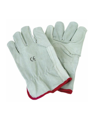 Gants Manutention en croute de cuir avec élastique T10