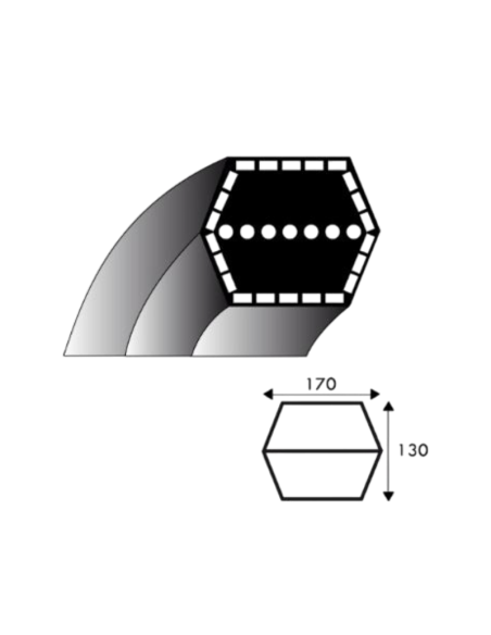 Courroie tondeuse autoportée  AA108  Pour Husqvarna 429532, 532429532
