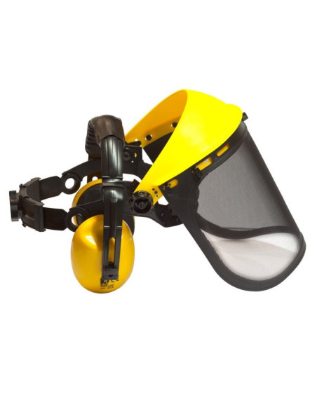 Visière de protection + protège oreille pour débroussailleuse