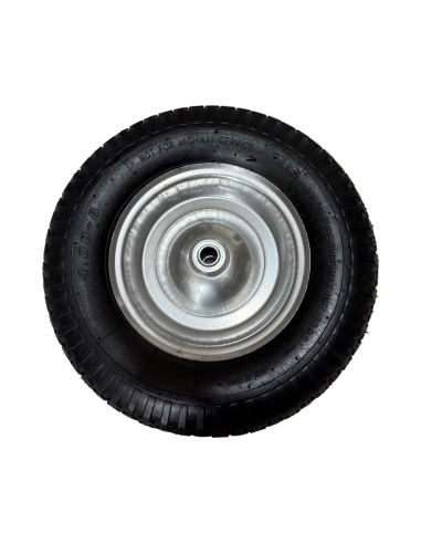 Roue sur roulement avec pneu 480/400x8 pour remorque et brouette
