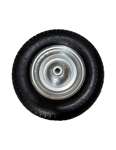 Roue sur roulement avec pneu 480/400x8 pour remorque et brouette