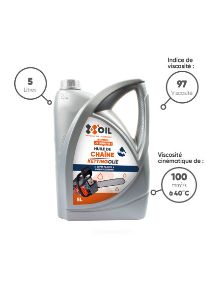 Huile de Chaine Tronçonneuse Filante - Bidon de 5 Litres