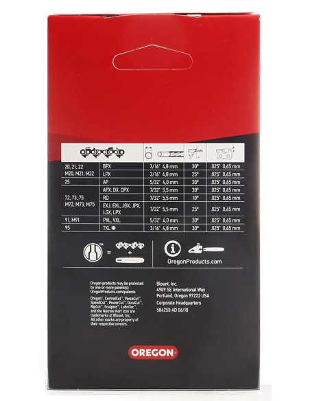 Lot de 3 chaînes de tronçonneuse  91VXL045E 3/8LP 45 entraîneurs