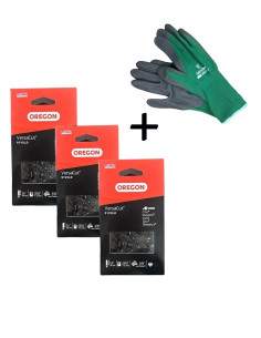 Lot de 3 chaînes de tronçonneuse  91VXL052E 3/8LP 52 entraîneurs