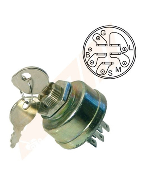 CONTACTEUR A CLE 5 bornes AYP - HUSQVARNA  145499 - 158913-163088