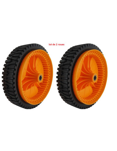 Lot de 2 roues avant tondeuse Mc Culloch réf. 532402936 - 583719401