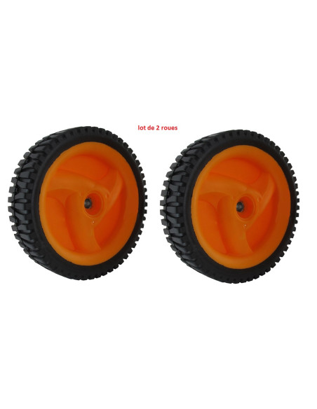 Lot de 2 roues avant tondeuse Mc Culloch réf. 532402936 - 583719401