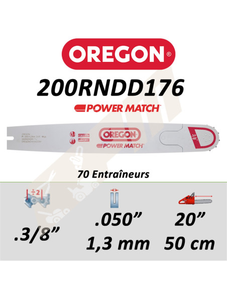 Guide de tronçonneuse OREGON POWER MATCH 50 CM