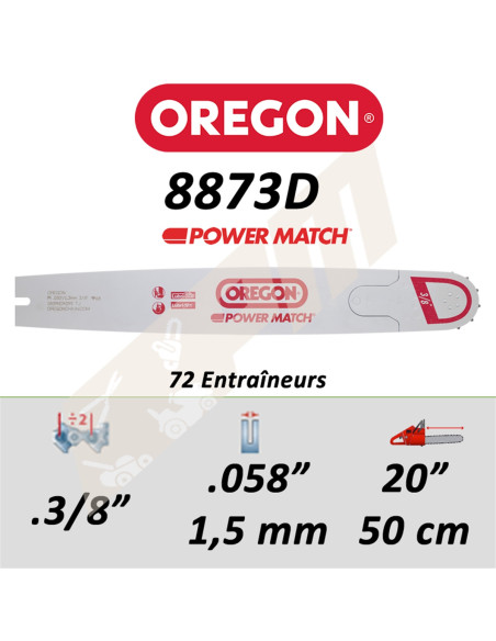 Guide de tronçonneuse OREGON POWER MATCH 50 CM