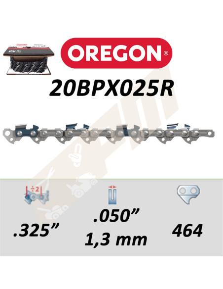 Chaîne de tronçonneuse OREGON 20BPX025R MICRO CHISEL 325