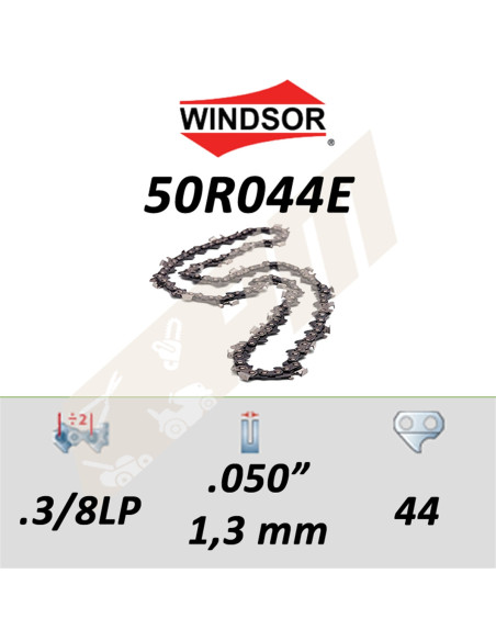 Chaîne de tronçonneuse WINDSOR 50R044E 3/8LP .050" 44 entraîneurs