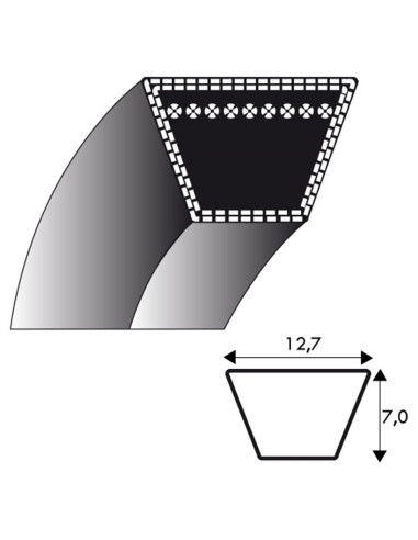 Courroie tondeuse autoportée Kevlar 4L740