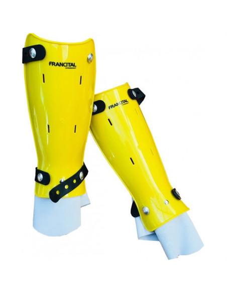 Protège Tibias rigide Jaune en ABS