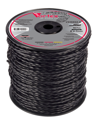 Bobine fil nylon vortex pour débroussailleuse  ø  2.7 mm - 167 m