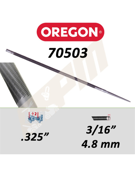 Lime chaine de Tronçonneuse  OREGON ronde Ø 4,8MM  3/16