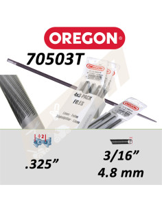 Lime  chaine de Tronçonneuse  OREGON ronde Ø 4,8MM lot de 3
