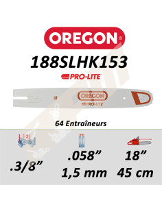 Guide de tronçonneuse OREGON PRO-LITE 45 CM