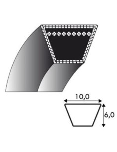 Courroie Tondeuse à gazon Husqvarna 153S-BL6053-A550-MP55  #531207375 2
