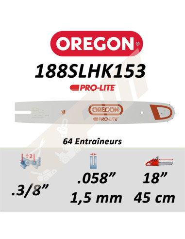 Guide de tronçonneuse OREGON PRO-LITE 45 CM