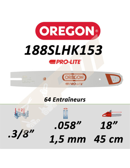 Guide de tronçonneuse OREGON PRO-LITE 45 CM
