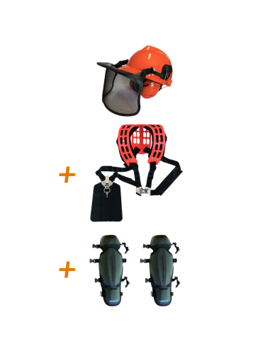 Vente en lot CASQUE+PROTEGE TIBIAS+HARNAIS