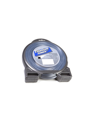 Fil débroussailleuse titanium carre 4.0mm - 1/2kg - 23m