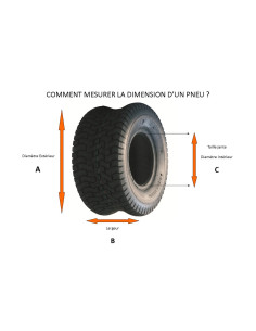 Pneu  tracteur tondeuse autoportée  23x1050x12 Gazon 2