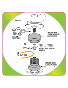 Lot de 3 tetes universelle Civa 2