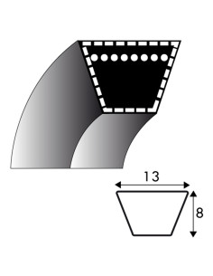 Courroie  tondeuse autoportée A35 Castelgarden 35061400, 35061405/0 t