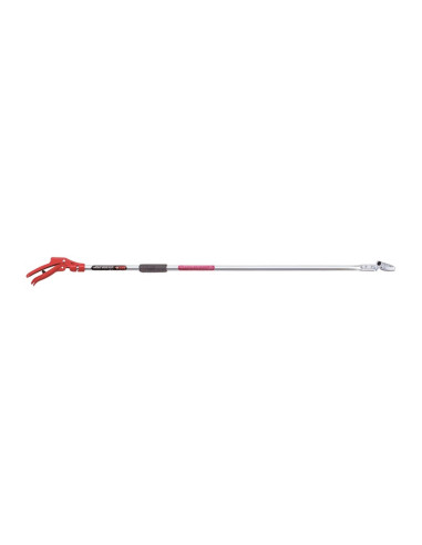 Sécateur long-manche cueille fleurs 120cm, rouge/gris