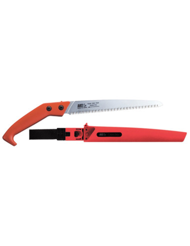 Scie 43cm, avec étui, rouge