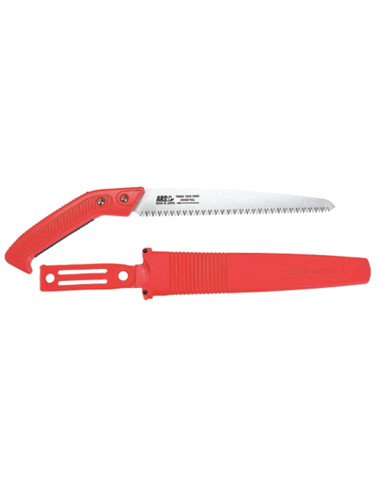 Scie 42cm, avec étui, rouge