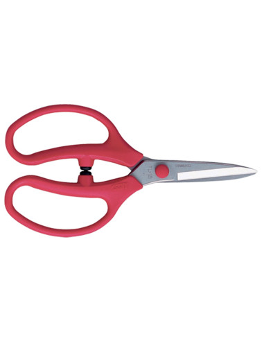 Sécateur floral 18cm, inox, rouge