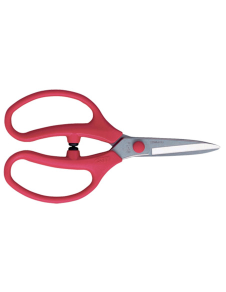 Sécateur floral 18cm, inox, rouge