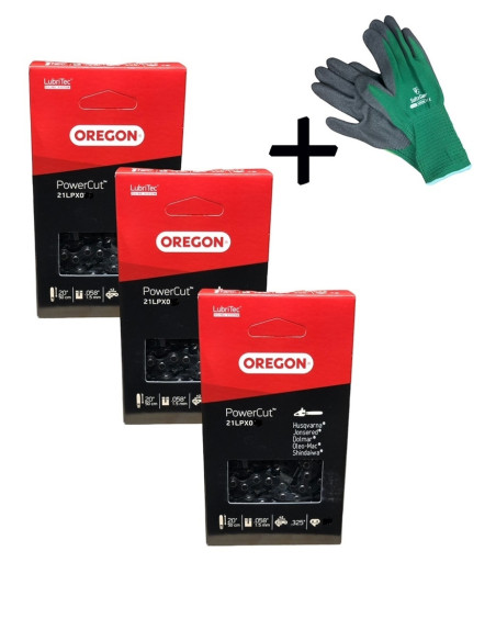 Lot de 3 chaînes de tronçonneuse 21LPX078E .325" 78 entraîneurs