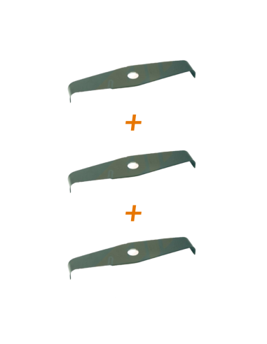 Lot de 3 lames ronce 2 dents 300 x 25,4 ép 3 mm