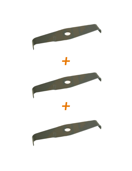 Lot de 3 lames ronce de debroussailleuse 300 x 25,4 ép 4 mm