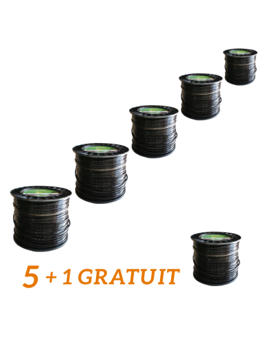 Lot de 5 + 1 OFFERT Fil nylon étoile  ø 4.4 mm - 127 m