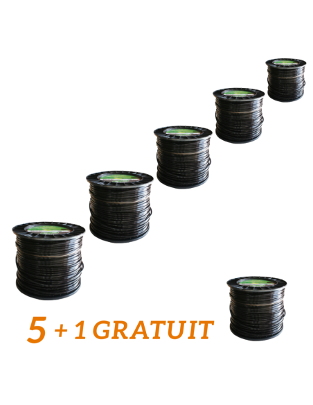 Lot de 5 + 1 OFFERT Fil nylon étoile  ø 4.4 mm - 127 m