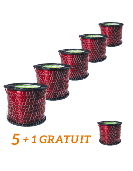 Lot de 5 + 1 OFFERT Fil carré nylon ø 3 mm - 191 m