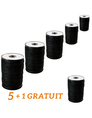 Lot de 5 + 1 OFFERT Fil nylon Vortex rond ø 3.3 mm - 109 m  