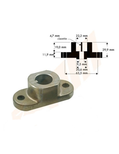 Support de lame Tondeuseà Gazon MTD 748-0293 - 753-0343B