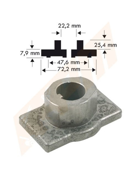 Support de lame tracteur tondeuse autoportée AYP  850977 dia.22.2