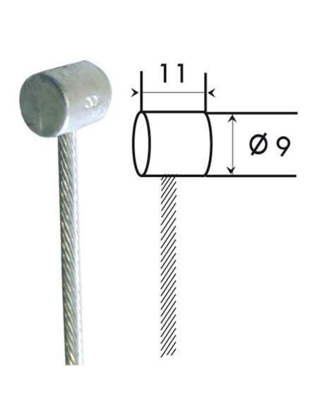 Câble embrayage 25/10 tambour