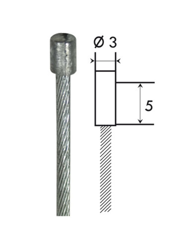 Câble gaz tete goupille
