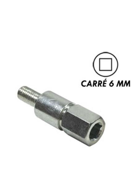 Insert renvoi d'angle pour débrousailleuse universel carré de 6 mm