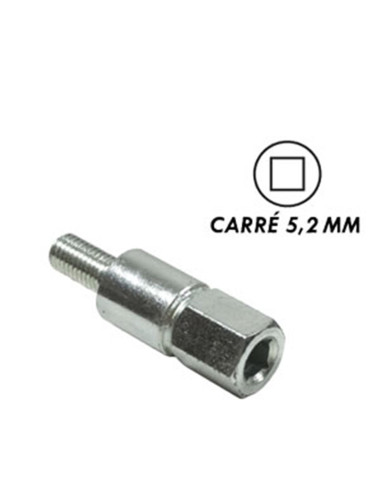 Insert renvoi d'angle universel pour débrousailleuse carré de 5.2 mm