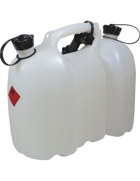 Bidon double essence et huile pour tronçonneuse 5.5L + 3L